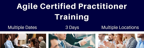 Agile Certified Practictioner Training. Three Days, Multiple Dates and Locations